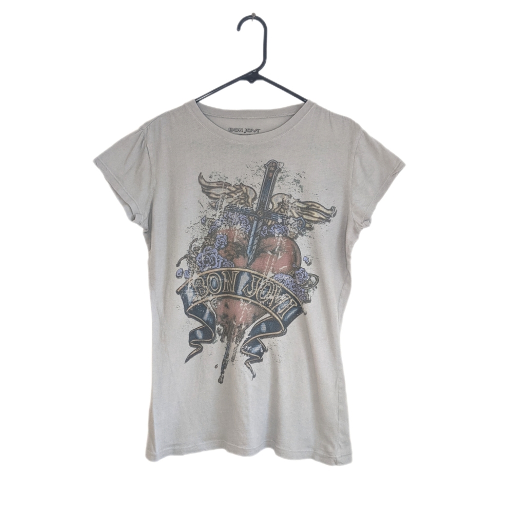 Grunge Bon Jovi Fitted Graphic Tee